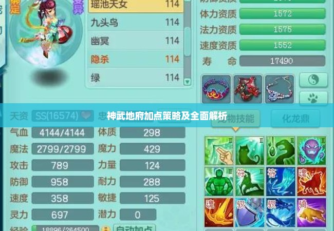 神武地府加点策略及全面解析